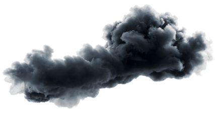 Dramatic Cloud Formation: A captivating image of a dark, ominous cloud against a clear sky, evoking a sense of impending storm and natural power. 