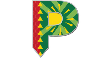 Isolated Letter P Decorative