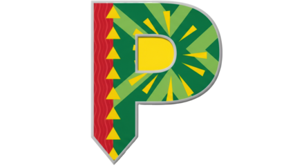 Isolated Letter P Decorative