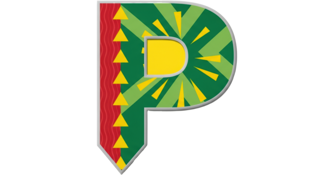 Isolated Letter P Decorative
