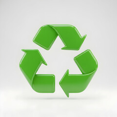 Obraz premium Eco-Friendly Green Recycling Symbol Representation for Sustainability Campaigns