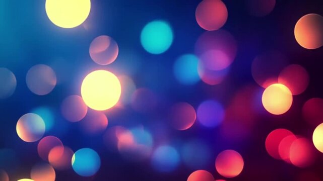 Vibrant Bokeh Lights 4K Stock Video of Colorful Blurred Circles