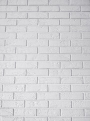 Minimal white brick wall surface close-up