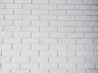 Minimal white brick wall surface close-up