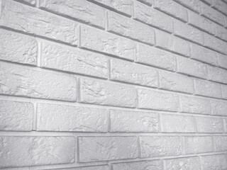 Minimal white brick wall surface close-up