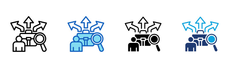 Job Opportunities icon Multi Style Vector Illustration