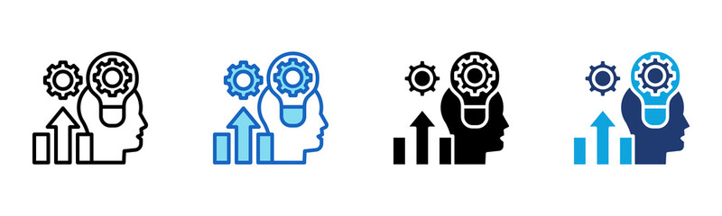 Skill Development icon Multi Style Vector Illustration