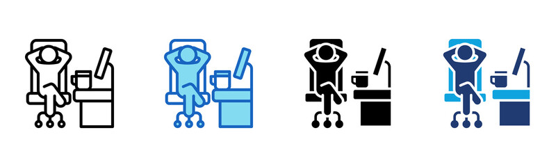 Career Break icon Multi Style Vector Illustration