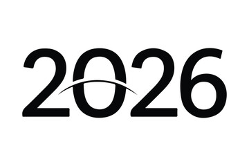 Happy new year 2026 text design