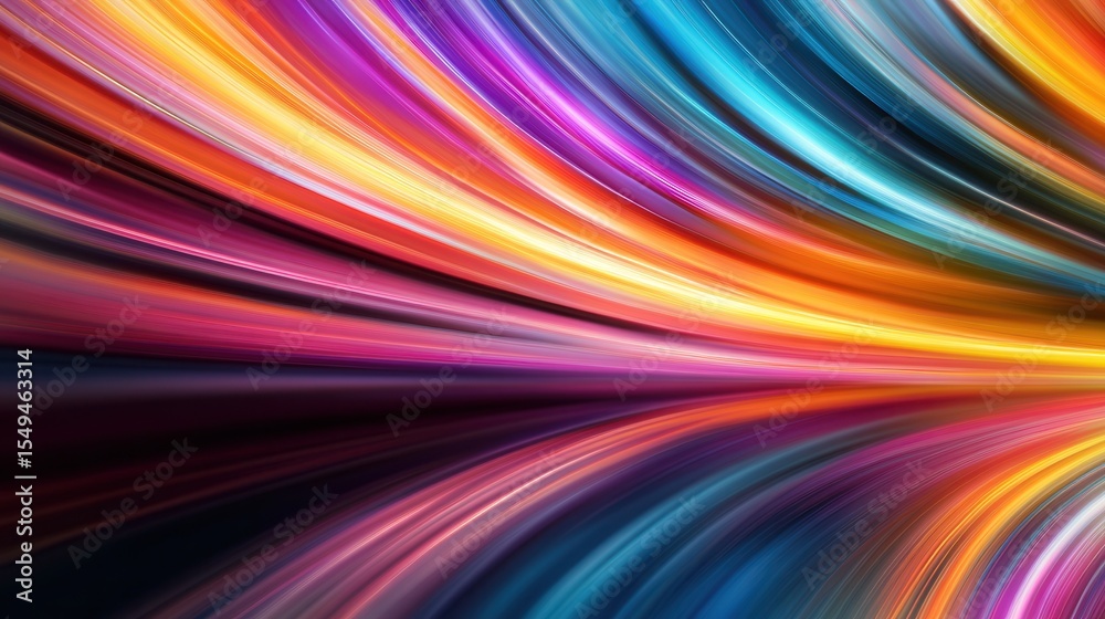 Poster abstract background of vibrant color streaks with motion effect for dynamic visual art and design pr