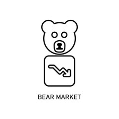 Icon a bear market, isolated against a clean background.