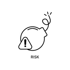 Icon a risk, isolated against a clean background.