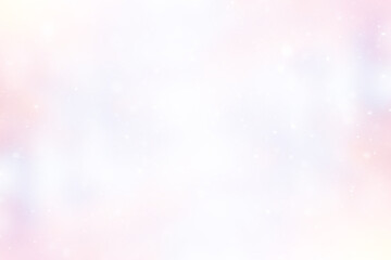 blurred snow / winter abstract background, snowflakes on abstract blurred glowing leaf background