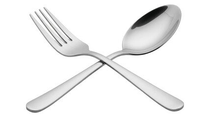 Isolated Fork and Spoon Crossed