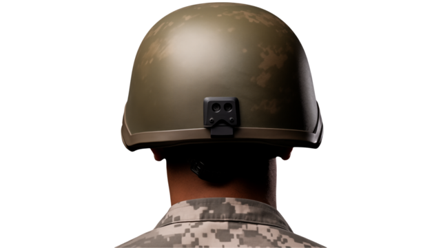 old military helmet  Isolated on transparent Background 