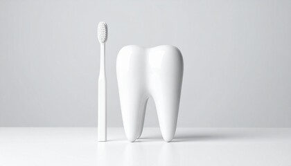 tooth on white background
