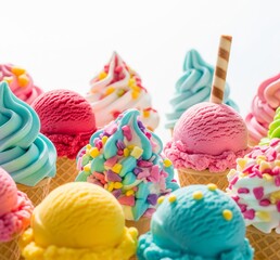 colorful ice cream