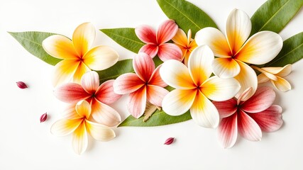 Obraz premium Tropical Floral Design with Plumeria Blooms