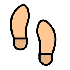 Business Footprint Vector Filled Icon Design