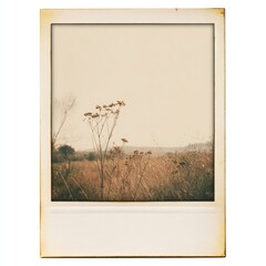 Vintage photo frame field retro style.