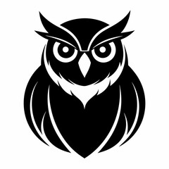 Stylized owl illustration isolated on white background
