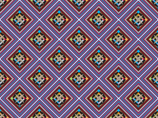 Aztec ethnic background design vector with a seamless pattern. Traditional motifs are illustrated. Element of a seamless pattern template