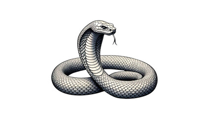 Fototapeta premium snake isolated on white background