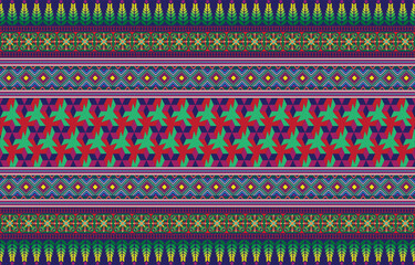 tribal ethnic themes geometric seamless background with a Peruvian american indigenous pattern. Textile print with rich native American tribal themes in an ethnic traditional style. Clothing 