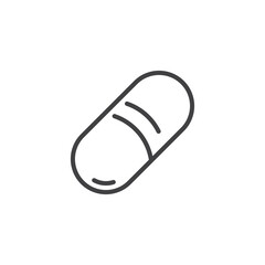 Pill capsule line icon