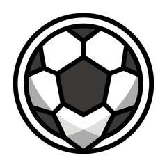 Obraz premium Soccer ball icon with black and white pattern design