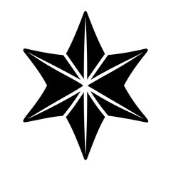 Obraz premium Six pointed star isolated on white background