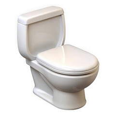 Clean white toilet with open seat on black background for sanitation and bathroom designs