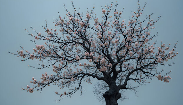 a tree with small flowers 4k pc wallpaper