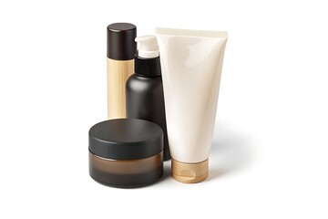 Skincare products set minimalist design beauty cream lotion