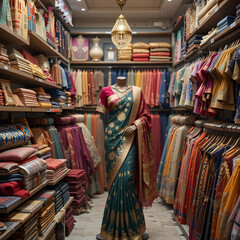 saree shop in the town