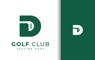 LETTER D WITH GOLF STICK LOGO