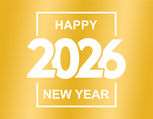 Happy new year 2026 background design for greeting card banner poster number 2026