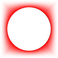 3D Round Shadows with Red Glow Isolate on Transparent Background vectors illustrations. ideal for posters, game design, and digital effects.