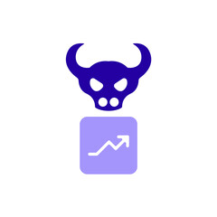 Icon a bull market, isolated against a clean background.