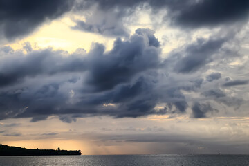 sky background, clouds over the sea abstract photo