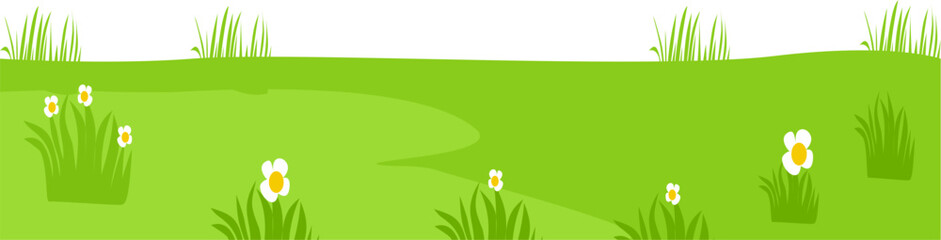 green field garden with green yard background