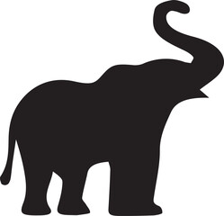 Fototapeta premium Elephant Silhouette Vector Set - Cutting Files for Cricut & Silhouette - T-Shirt Design, Calligraphy Art, and Wall Decor - Isolated on White
