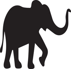 Obraz premium Elephant Silhouette Vector Set - Cutting Files for Cricut & Silhouette - T-Shirt Design, Calligraphy Art, and Wall Decor - Isolated on White