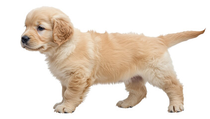 Golden Retriever puppy, side view