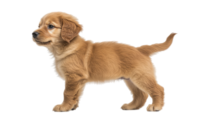 Adorable golden retriever puppy, side view (1)