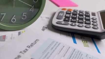 U.S. Individual Income Tax Return forms paper tax day 18 april concept United States American holiday