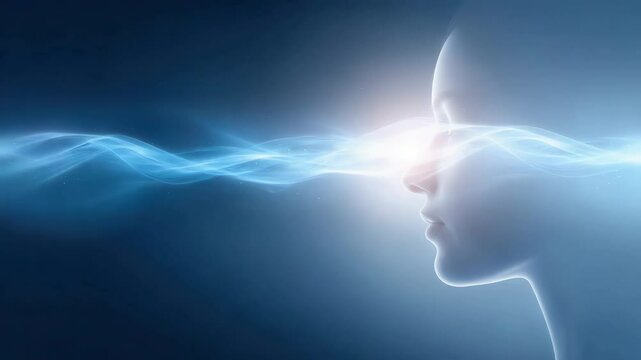 A calming visual representation of self-hypnosis and inner focus. Meditation practice and the power of the subconscious mind.