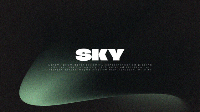 Dark gradient grainy texture background abstract vibrant color wave shape black backdrop noisy