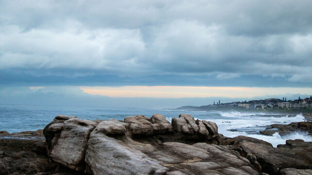 clouds forming over the sea