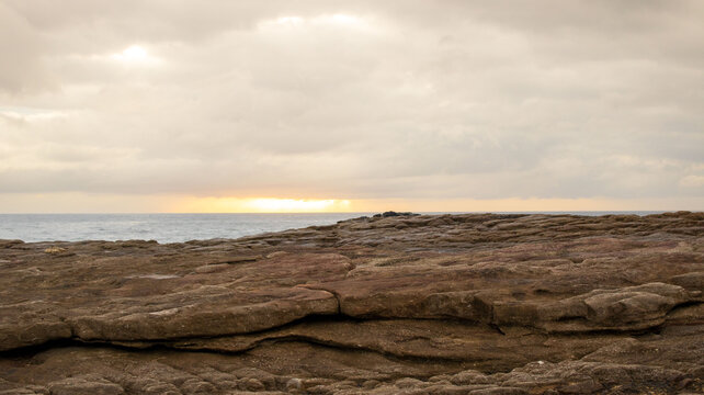 view of the sea from the rocks